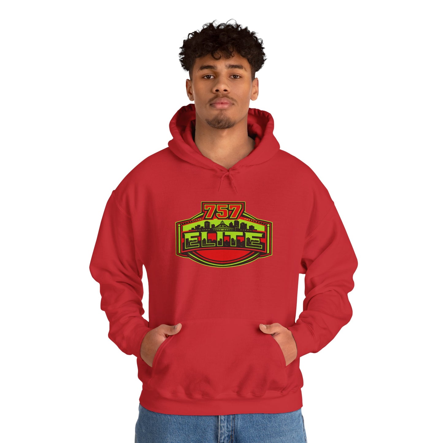 757 Elite Hoodie — Hampton Roads Skyline Logo Pullover
