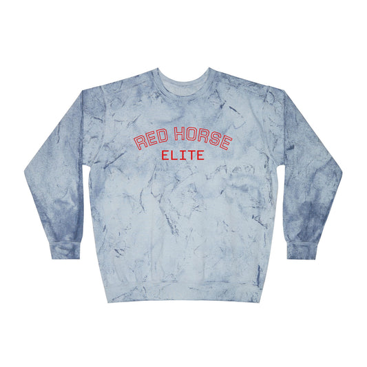 Red Horse Elite Marble Tie-Dye Crewneck Sweatshirt