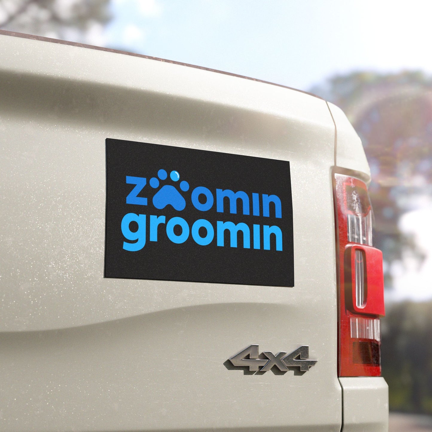 Zoomin Groomin Car Magnet, Pet Lover Gift, Car Decor, Dog Grooming Accessories, Animal Enthusiast Magnet