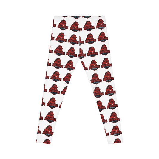 Women Red Horse Logo Pattern Leggings