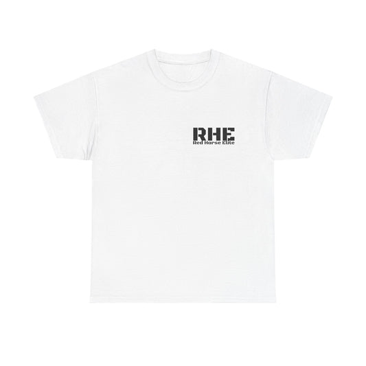 RHE Minimal Logo Tee — Small Chest Print Casual T‑Shirt