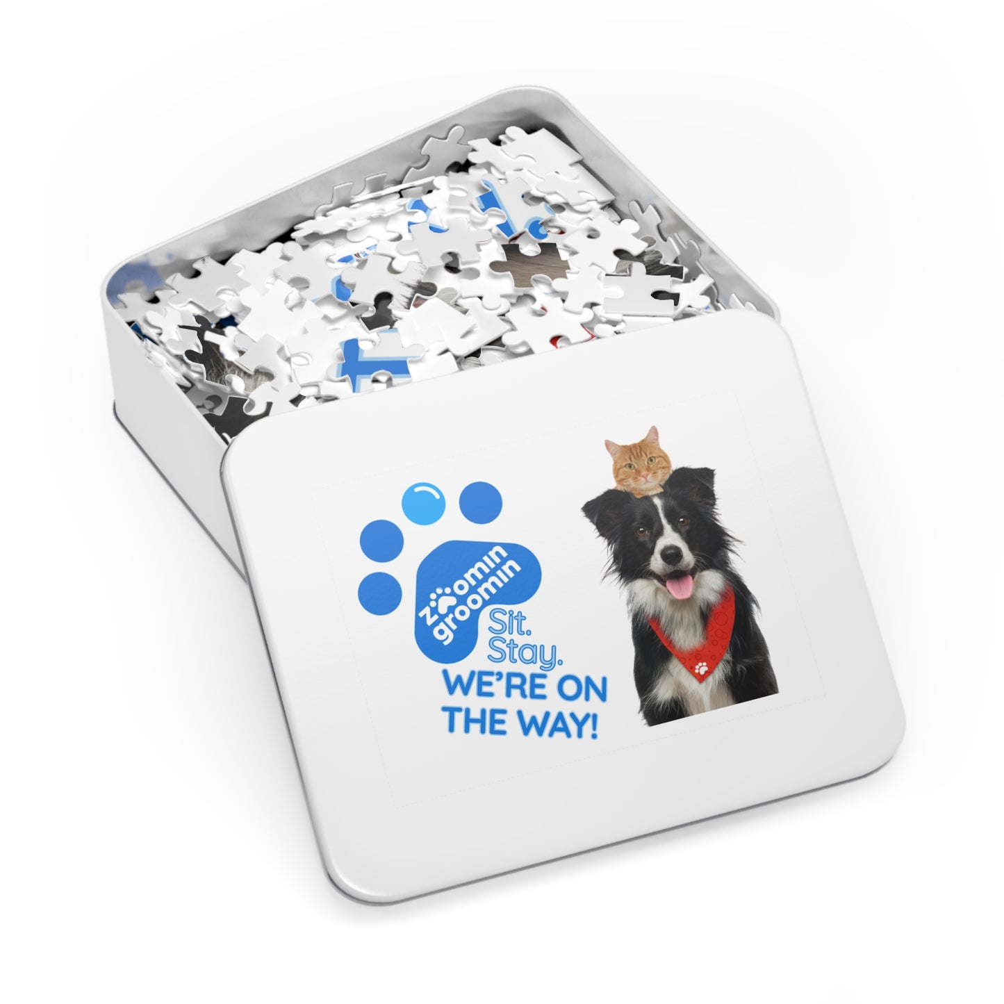 Custom Zoomin Groomin Themed Puzzle, Perfect Gift for Pet Lovers, Family Fun Game, Unique Decor, Dog Cat Lovers Puzzle, Mindful Activity