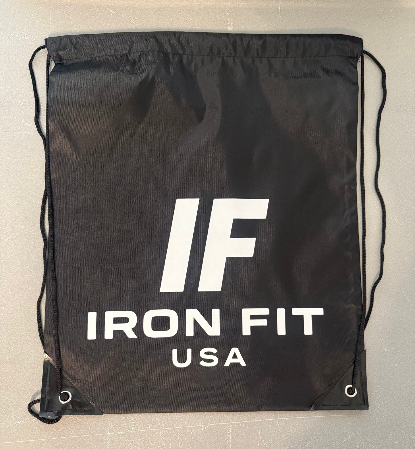 Iron Fit Drawstring Backpack (Black)
