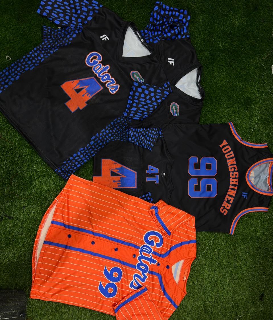 Gators / Youngshiners — Basketball kits and pinstripe baseball jerseys