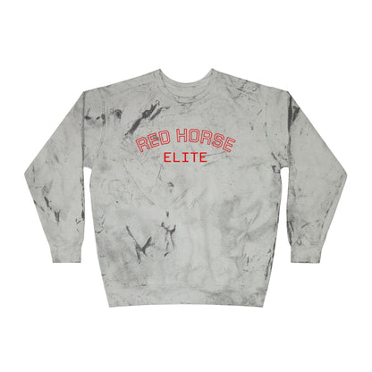 Red Horse Elite Marble Tie-Dye Crewneck Sweatshirt