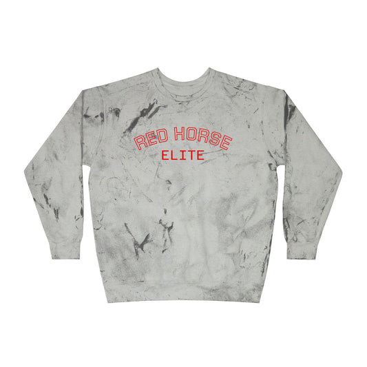 Red Horse Elite Marble Tie-Dye Crewneck Sweatshirt
