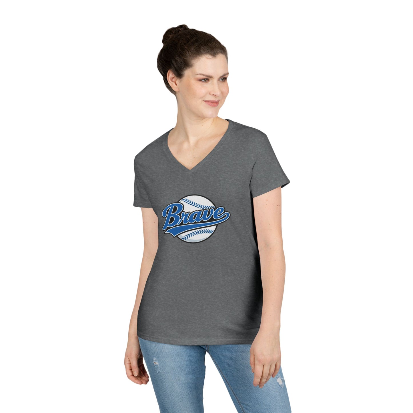 Brave Baseball V-Neck Tee