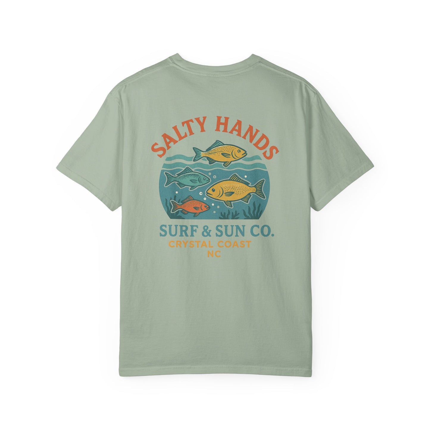 Salty Hands Surf & Sun T-Shirt — Crystal Coast Fishing Graphic Tee