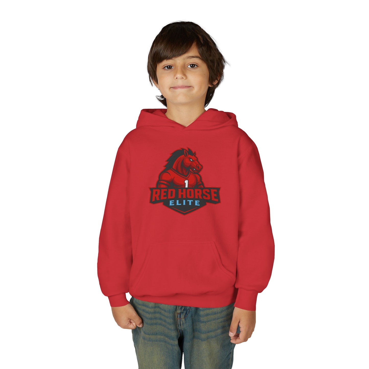 Youth Hoodie — Red Horse Elite Sports Logo Sweatshirt