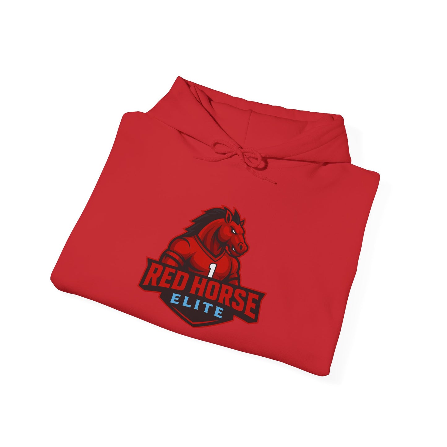 Red Horse Elite Logo Hoodie – Athletic Team Pullover
