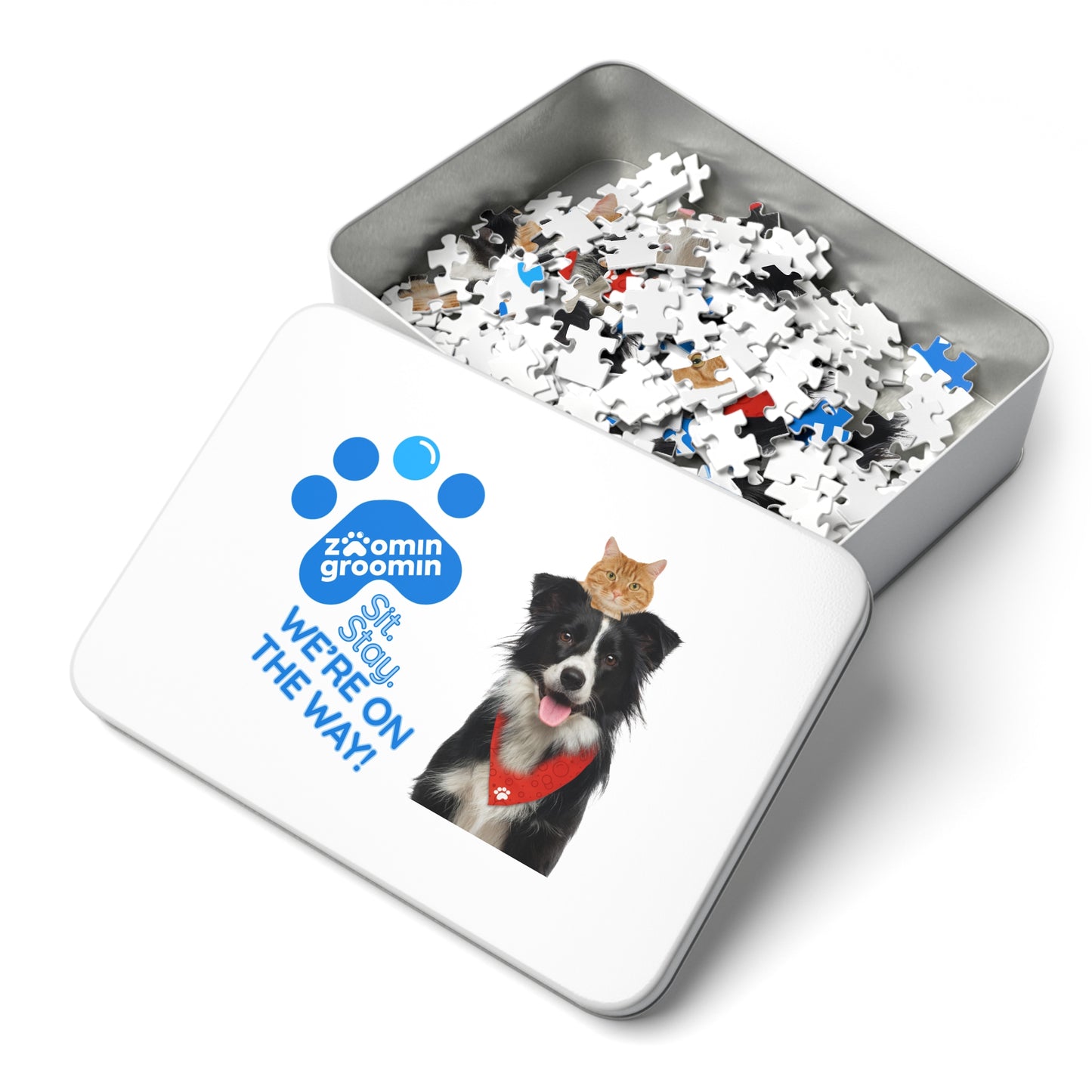 Custom Zoomin Groomin Themed Puzzle, Perfect Gift for Pet Lovers, Family Fun Game, Unique Decor, Dog Cat Lovers Puzzle, Mindful Activity