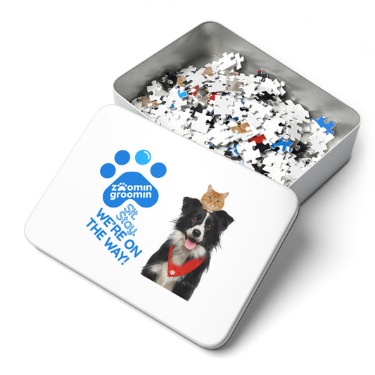 Custom Zoomin Groomin Themed Puzzle, Perfect Gift for Pet Lovers, Family Fun Game, Unique Decor, Dog Cat Lovers Puzzle, Mindful Activity