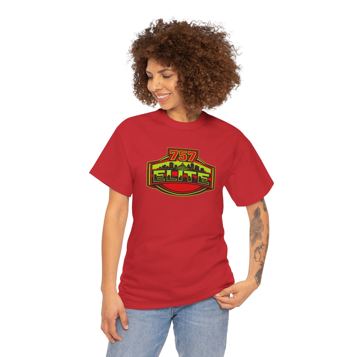 757 Elite Logo T-Shirt — Vintage City Skyline Graphic Tee