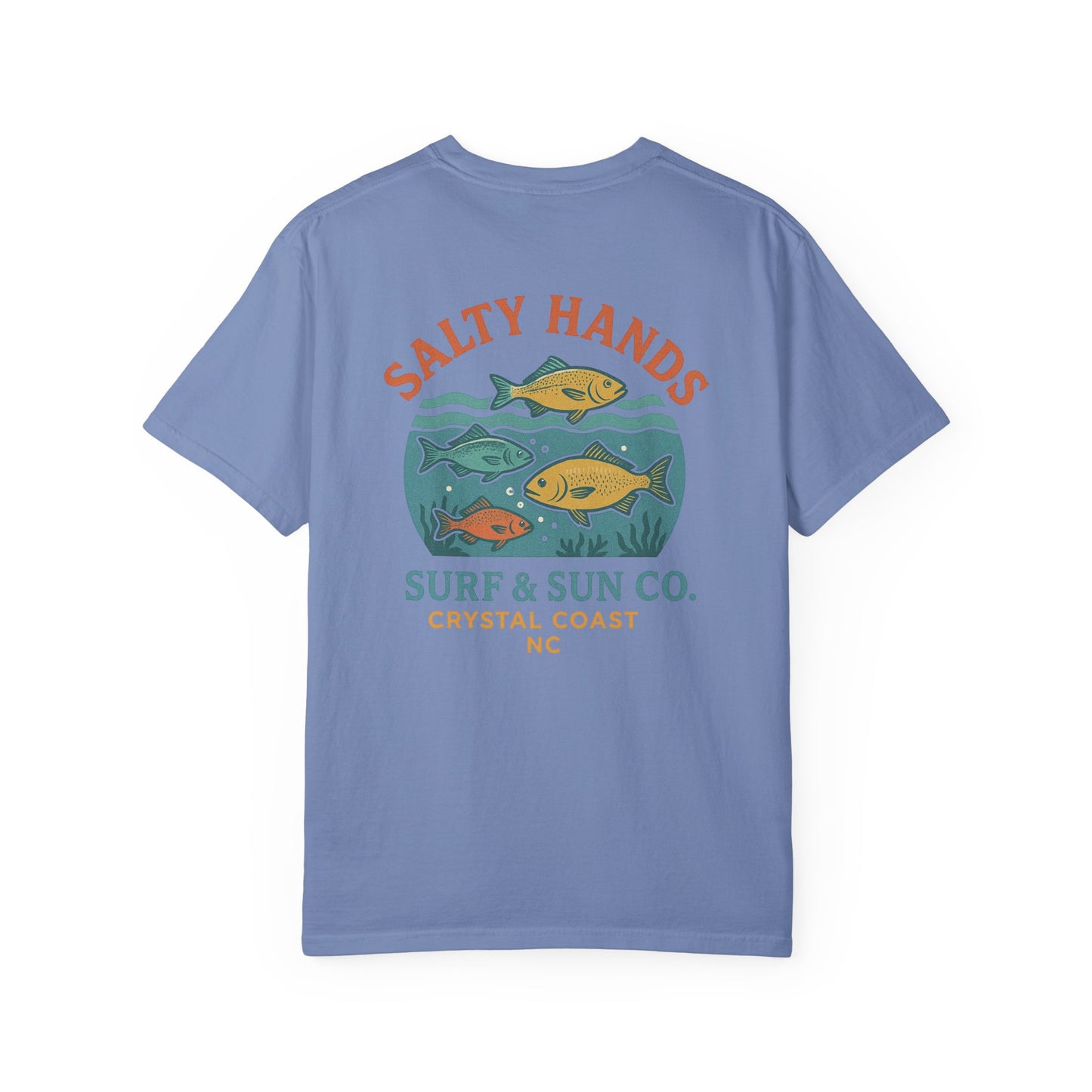 Salty Hands Surf & Sun T-Shirt — Crystal Coast Fishing Graphic Tee