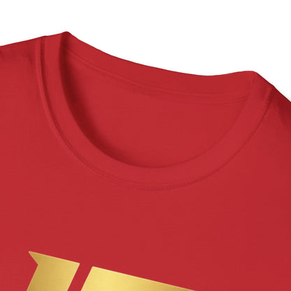 Iron Fit USA T-Shirt — Gold Logo Gym Tee