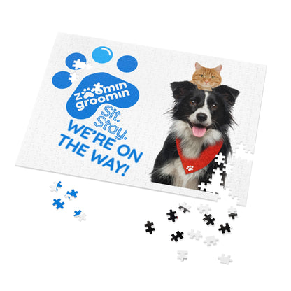 Custom Zoomin Groomin Themed Puzzle, Perfect Gift for Pet Lovers, Family Fun Game, Unique Decor, Dog Cat Lovers Puzzle, Mindful Activity