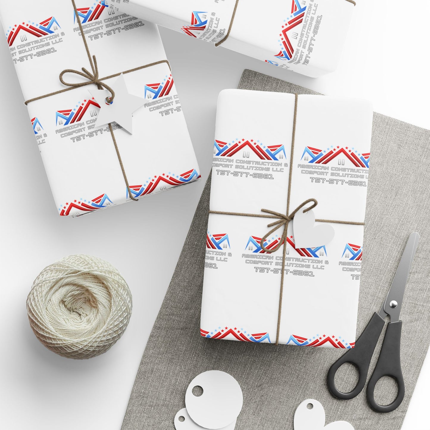 Patriotic Union Jack Accent Wrapping Paper Roll