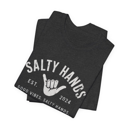 Salty Hands Tee — Good Vibes Surf T‑Shirt
