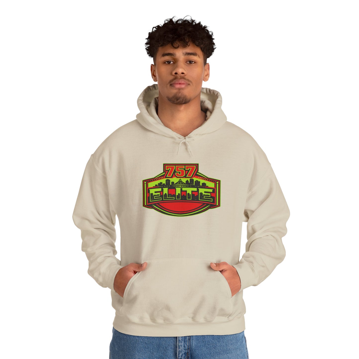 757 Elite Hoodie — Hampton Roads Skyline Logo Pullover