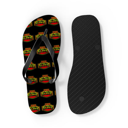 Elite Logo Flip Flops — Patterned Beach Sandals