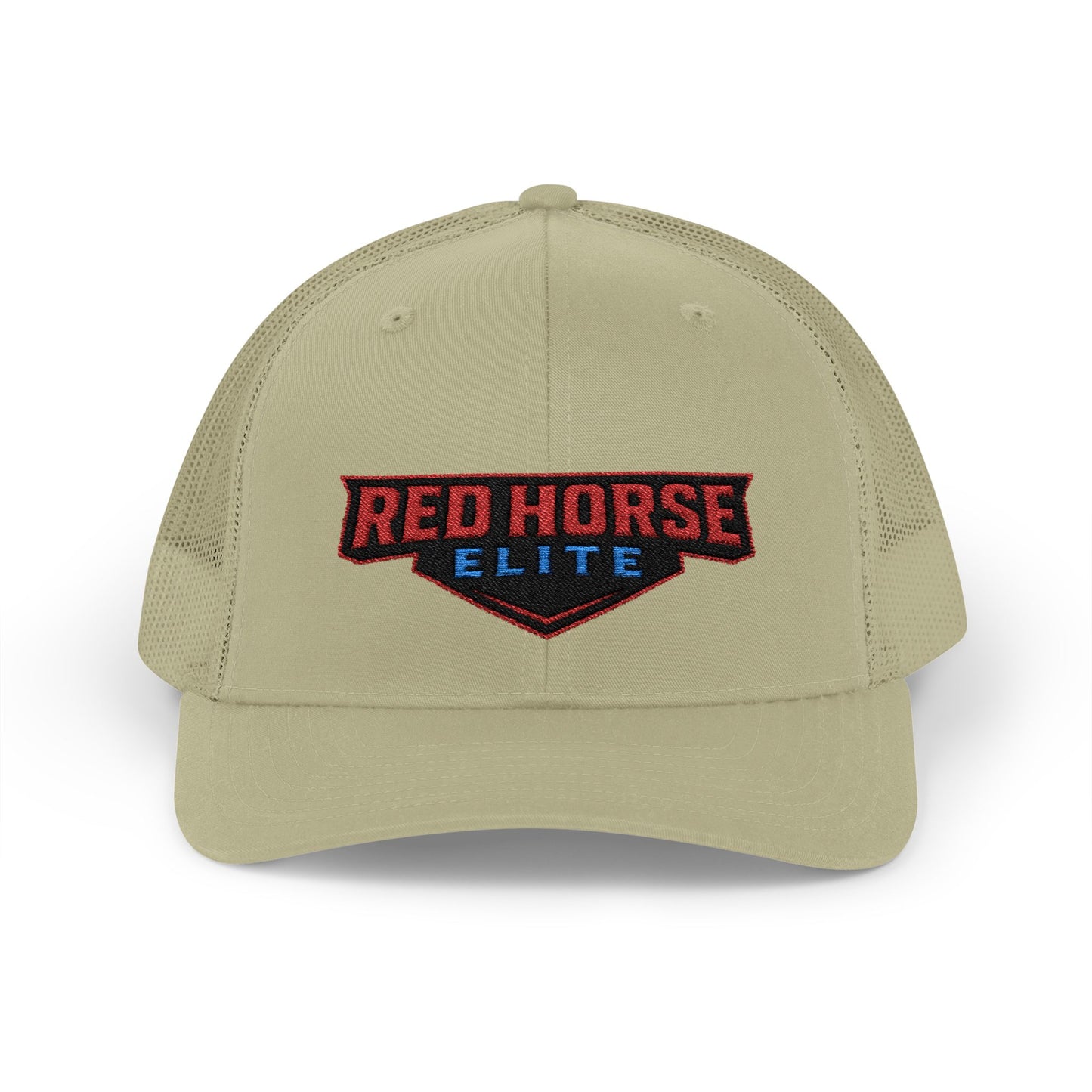 Red Horse Elite Trucker Cap — Embroidered Snapback Hat