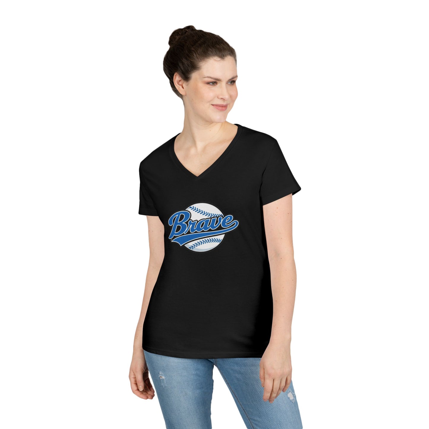 Brave Baseball V-Neck Tee