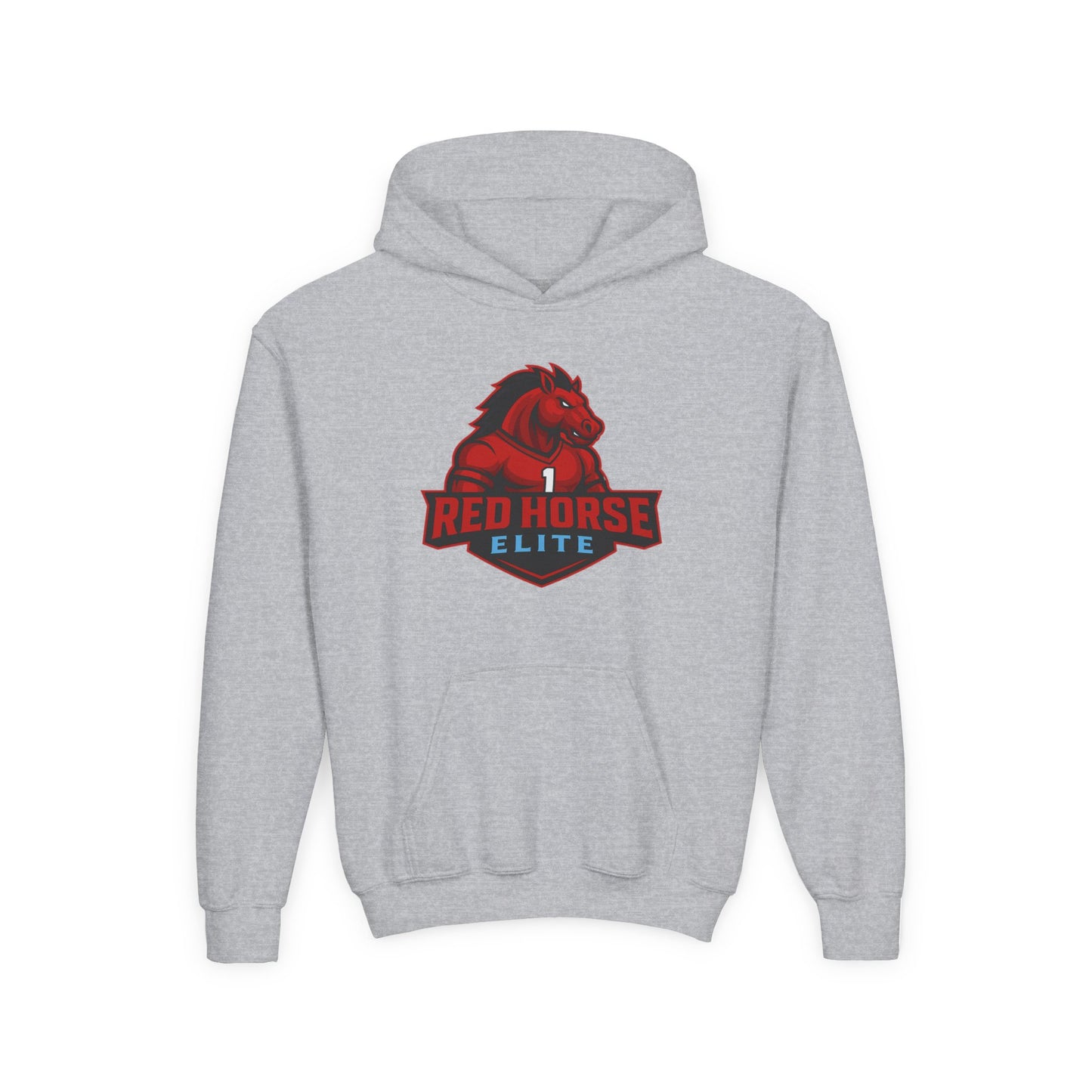 Youth Hoodie — Red Horse Elite Sports Logo Sweatshirt