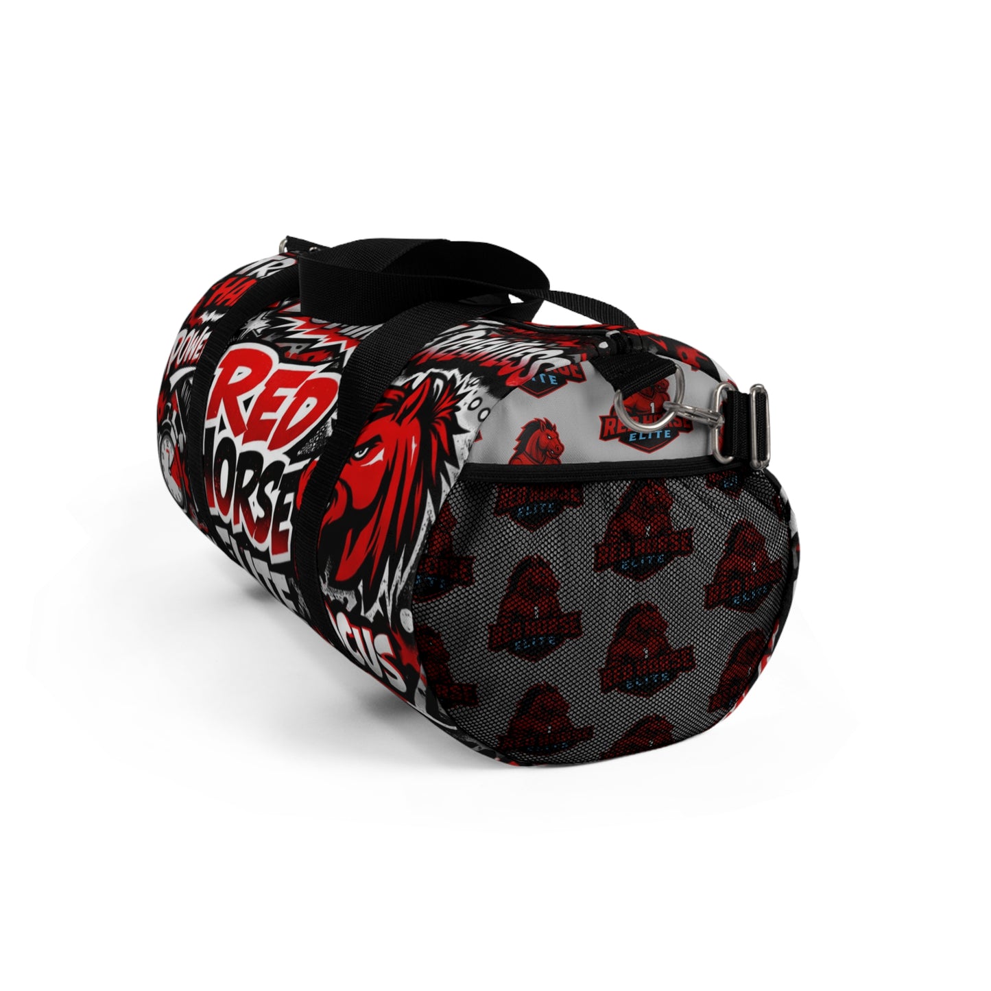 Red Horse Elite Duffel Bag — Motivational Gym Travel Bag with Bold Graphic