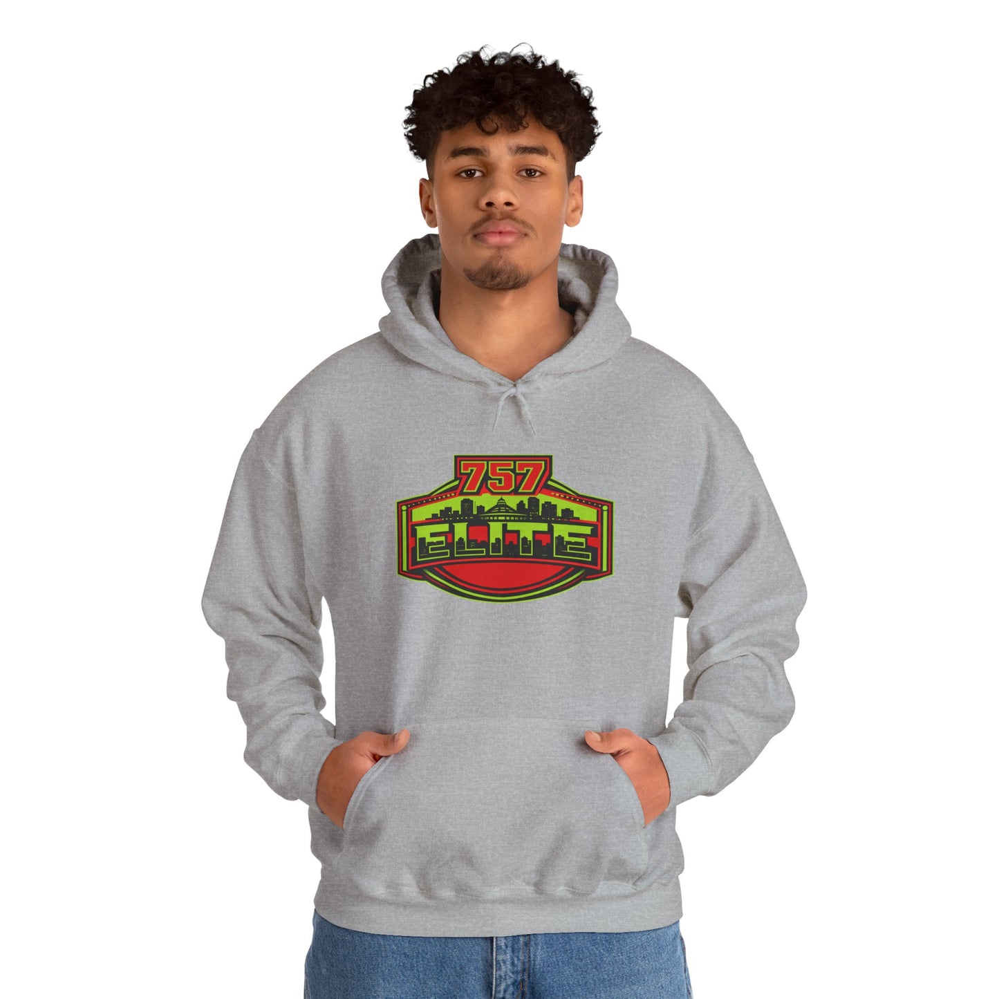 757 Elite Hoodie — Hampton Roads Skyline Logo Pullover