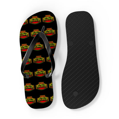 Elite Logo Flip Flops — Patterned Beach Sandals