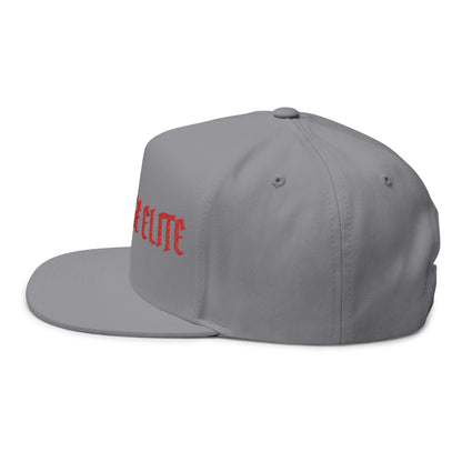 Embroidered Flat Bill Cap — "Red Horse Elite" Gothic Logo