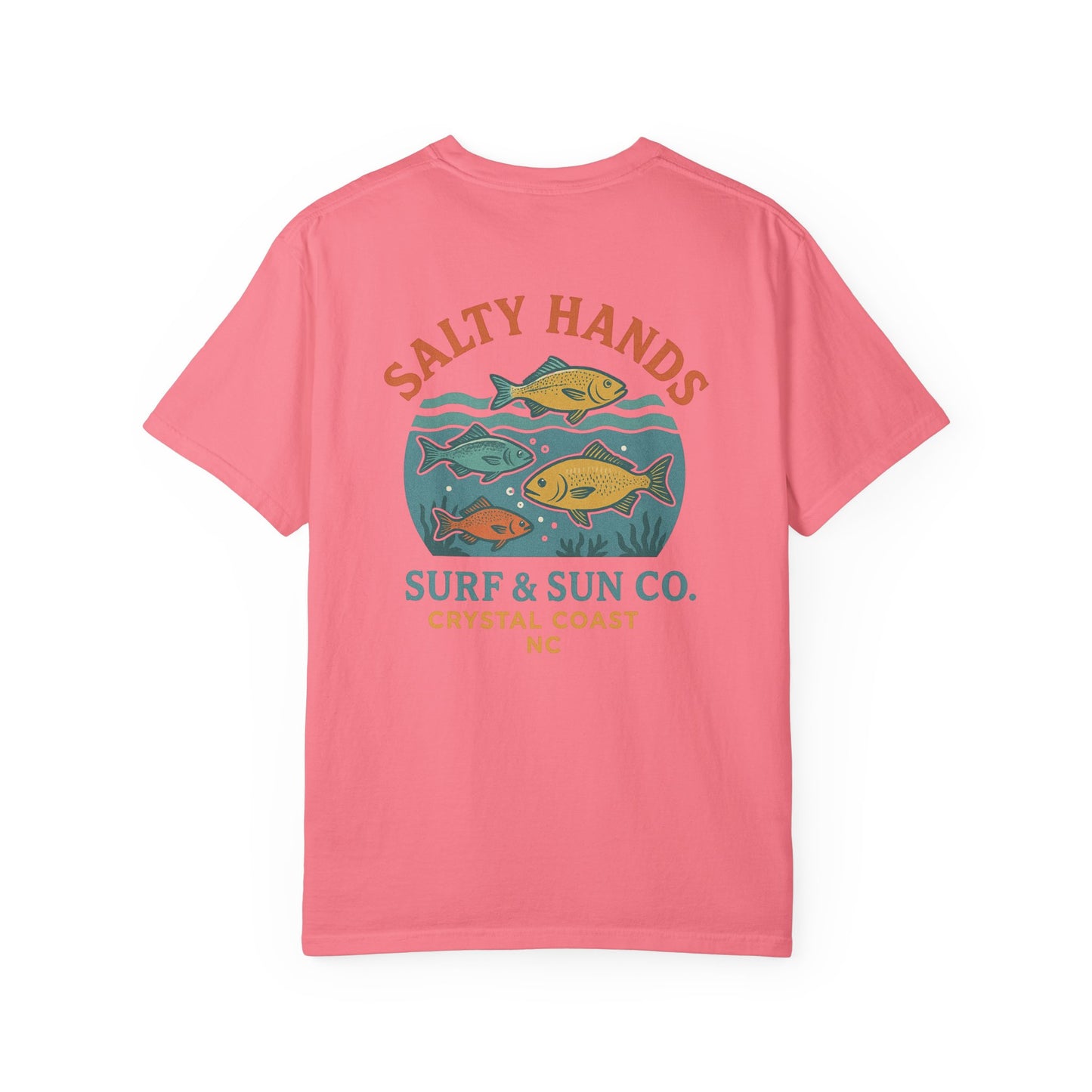 Salty Hands Surf & Sun T-Shirt — Crystal Coast Fishing Graphic Tee