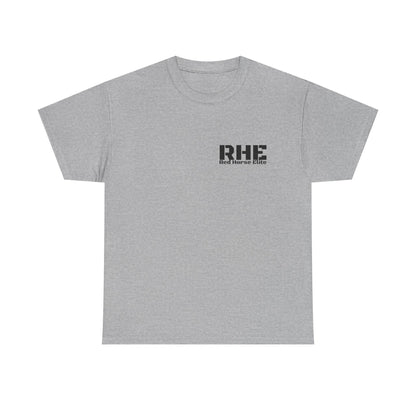 RHE Minimal Logo Tee — Small Chest Print Casual T‑Shirt
