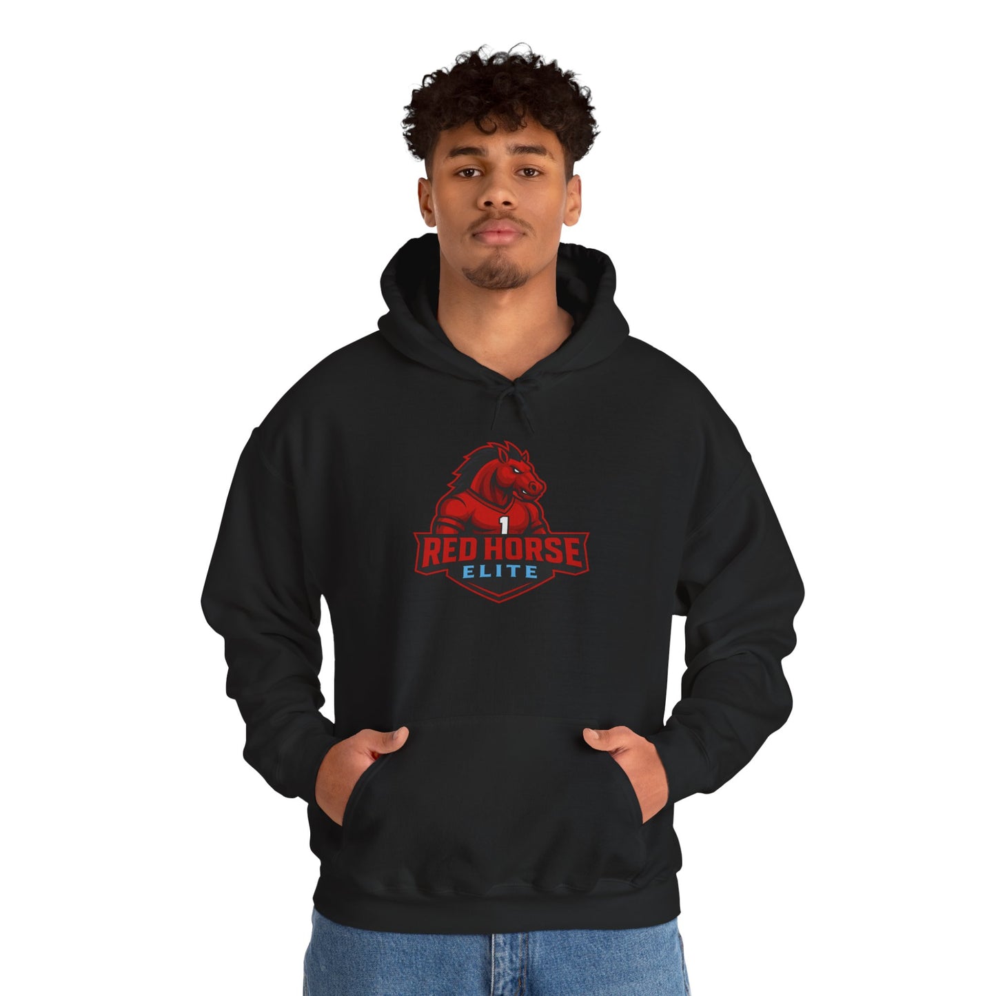 Red Horse Elite Logo Hoodie – Athletic Team Pullover