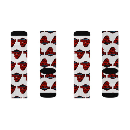 Red Horse Sublimation Socks — Cozy Novelty Crew Socks