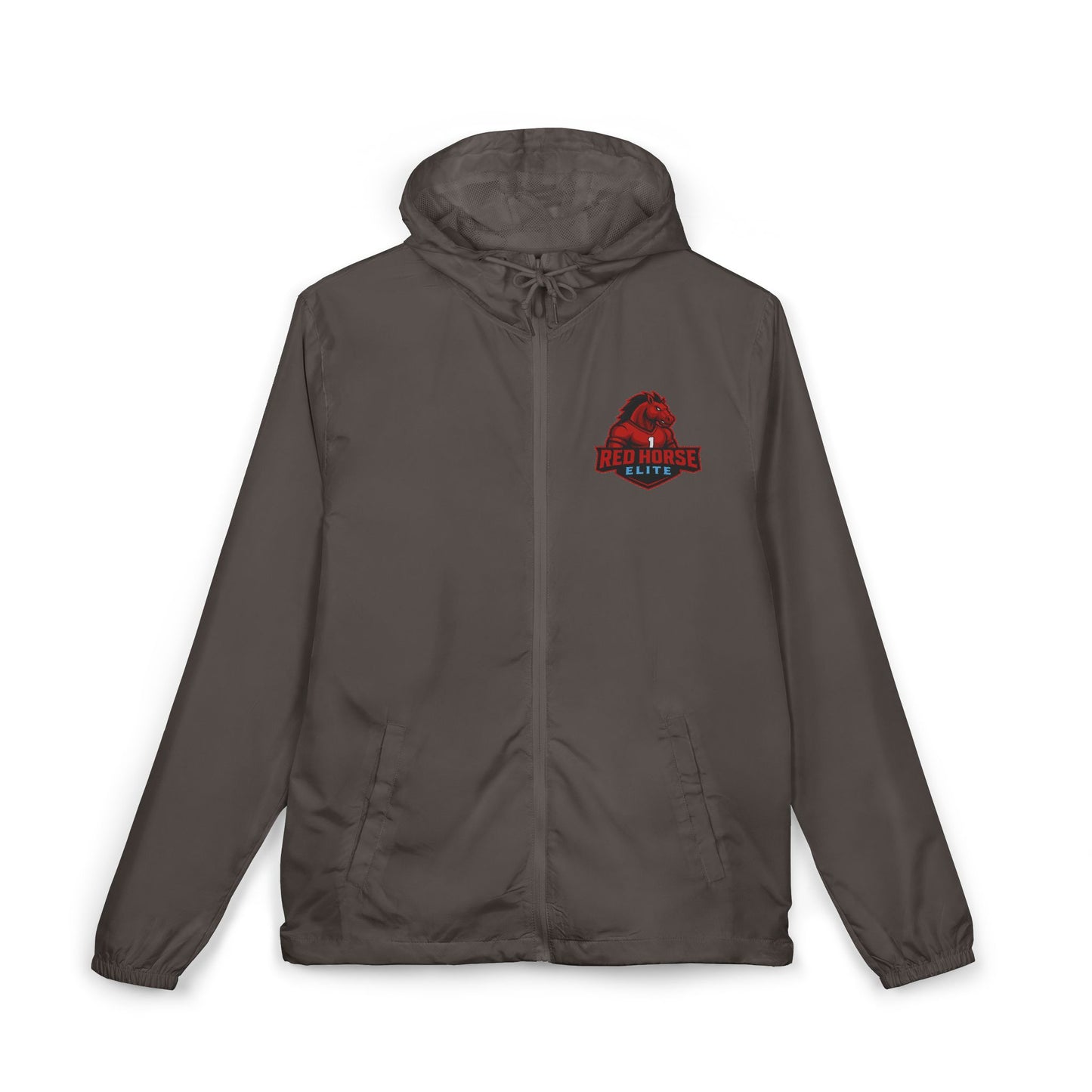 Windbreaker Jacket — 'The Herd' Red Graphic Hooded Windbreaker
