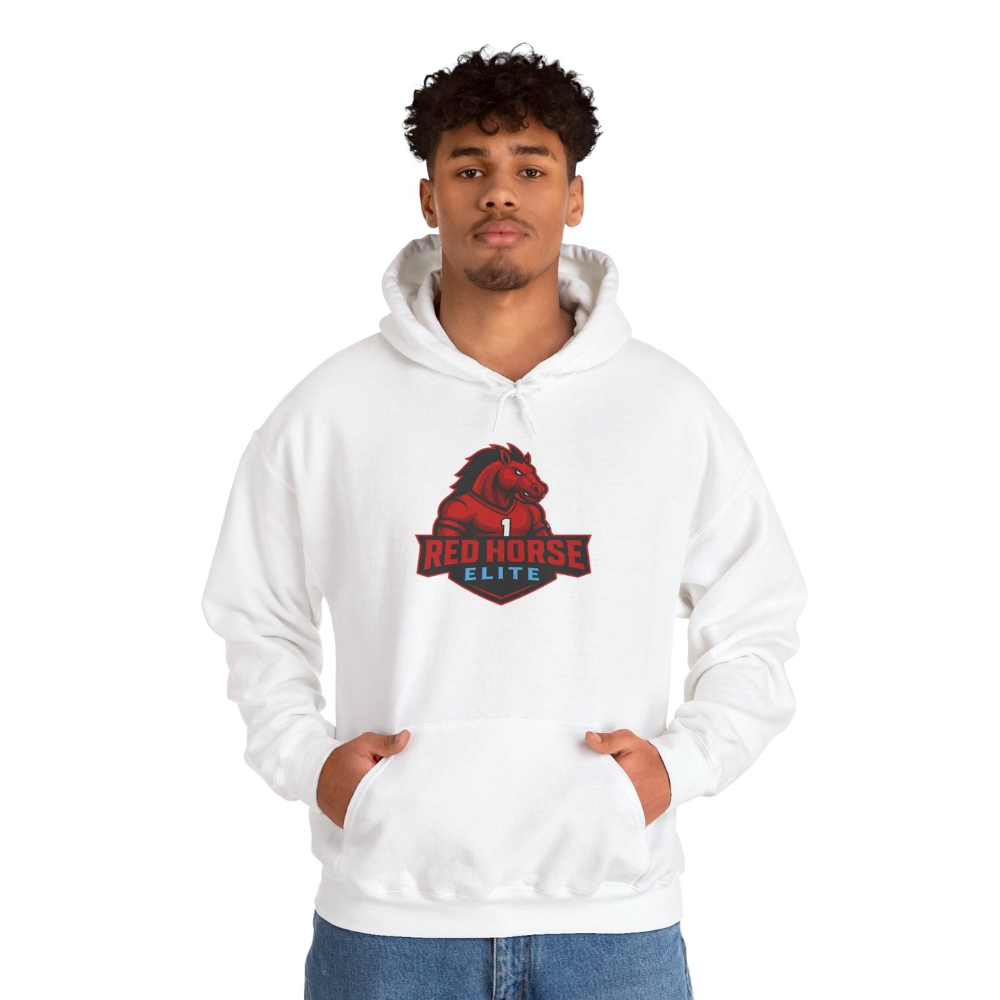 Red Horse Elite Logo Hoodie – Athletic Team Pullover