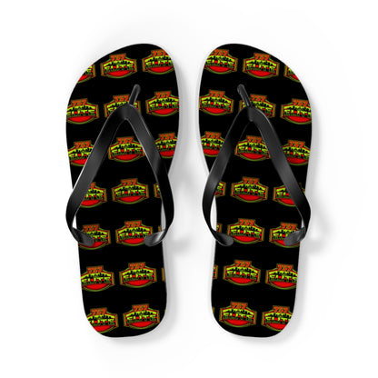 Elite Logo Flip Flops — Patterned Beach Sandals