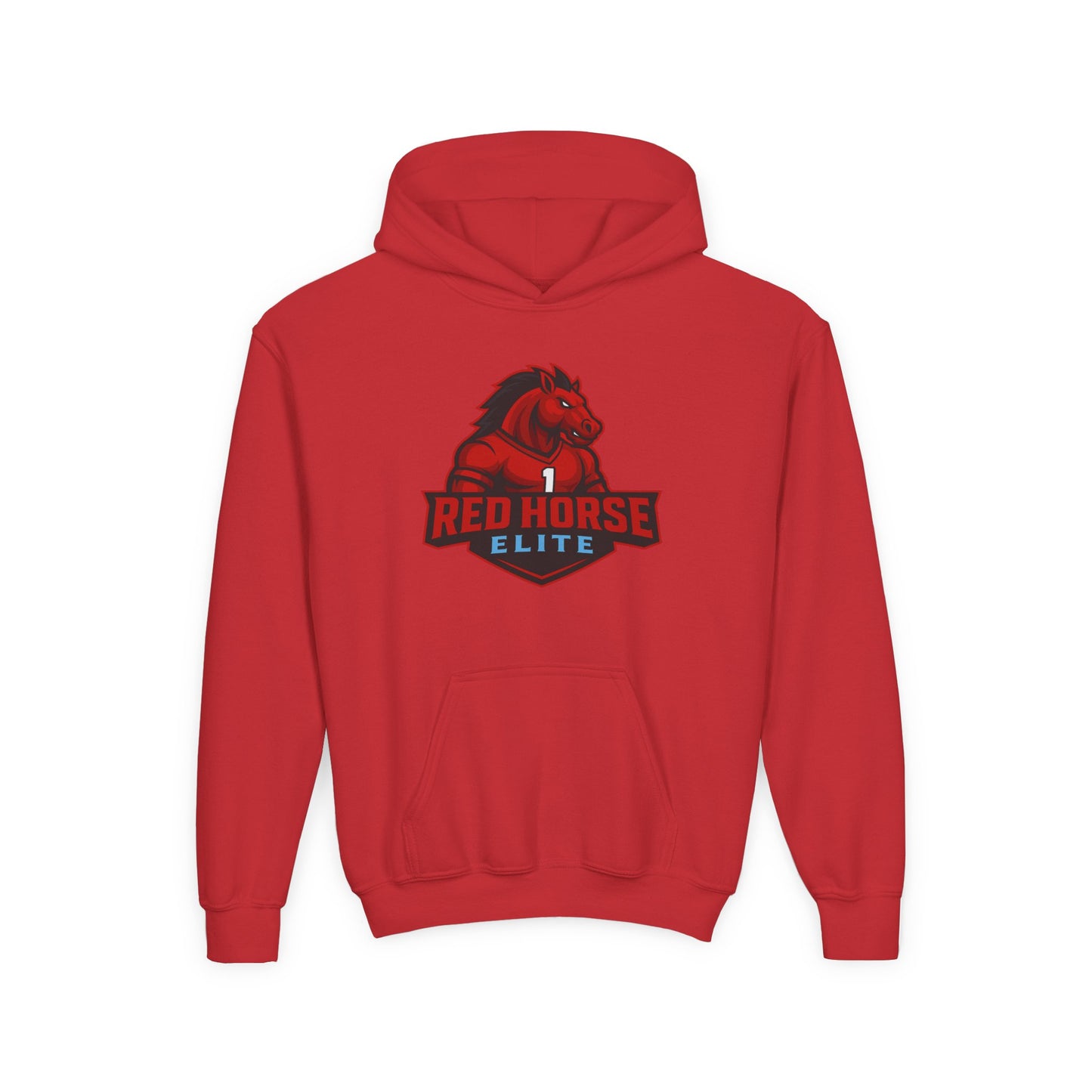 Youth Hoodie — Red Horse Elite Sports Logo Sweatshirt