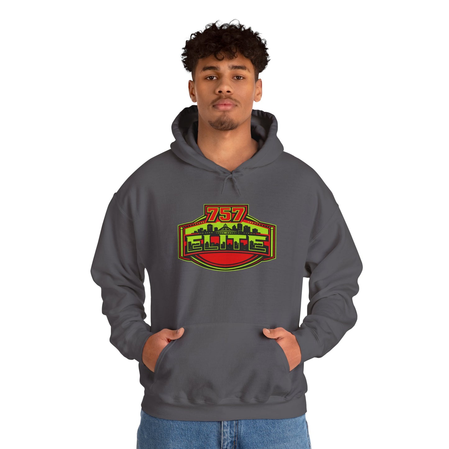 757 Elite Hoodie — Hampton Roads Skyline Logo Pullover