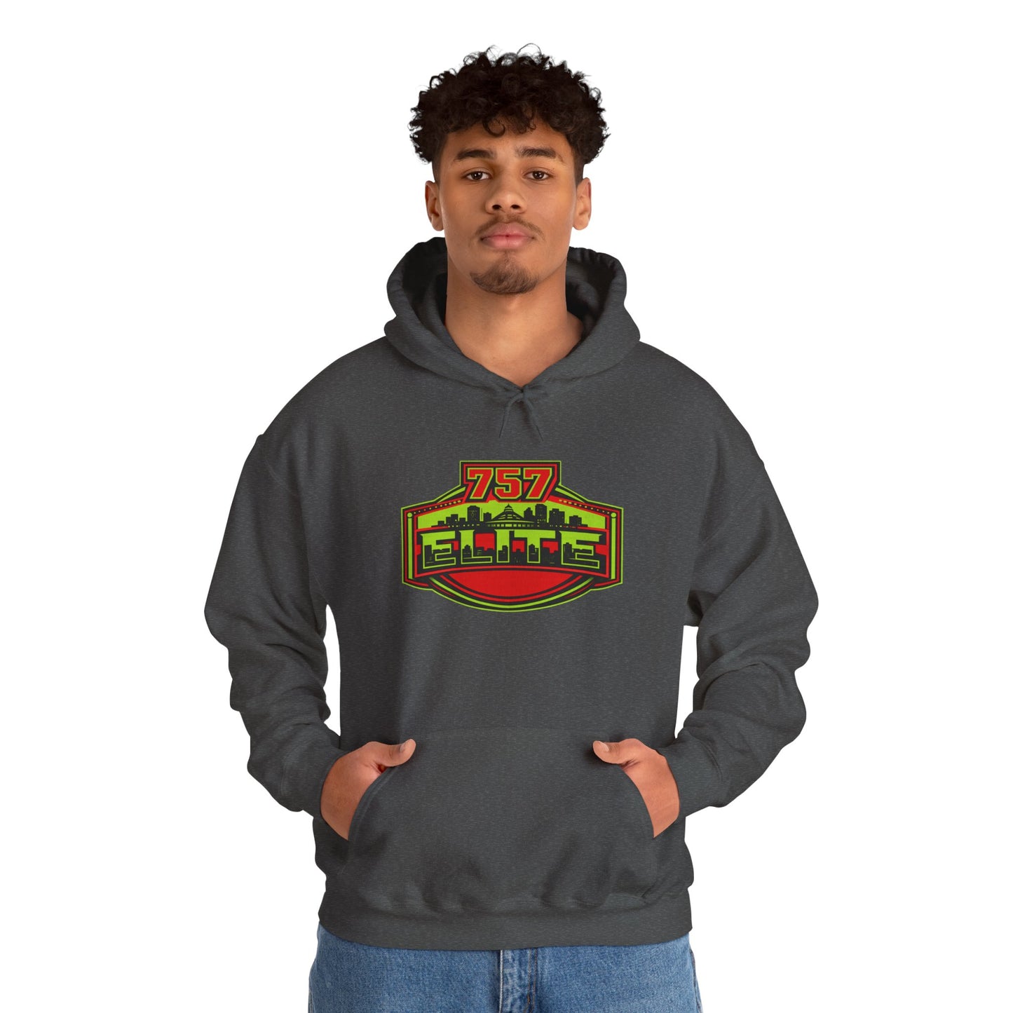 757 Elite Hoodie — Hampton Roads Skyline Logo Pullover