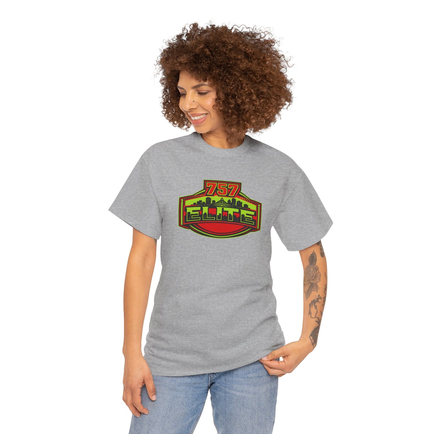 757 Elite Logo T-Shirt — Vintage City Skyline Graphic Tee