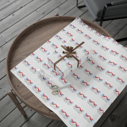 Patriotic Union Jack Accent Wrapping Paper Roll