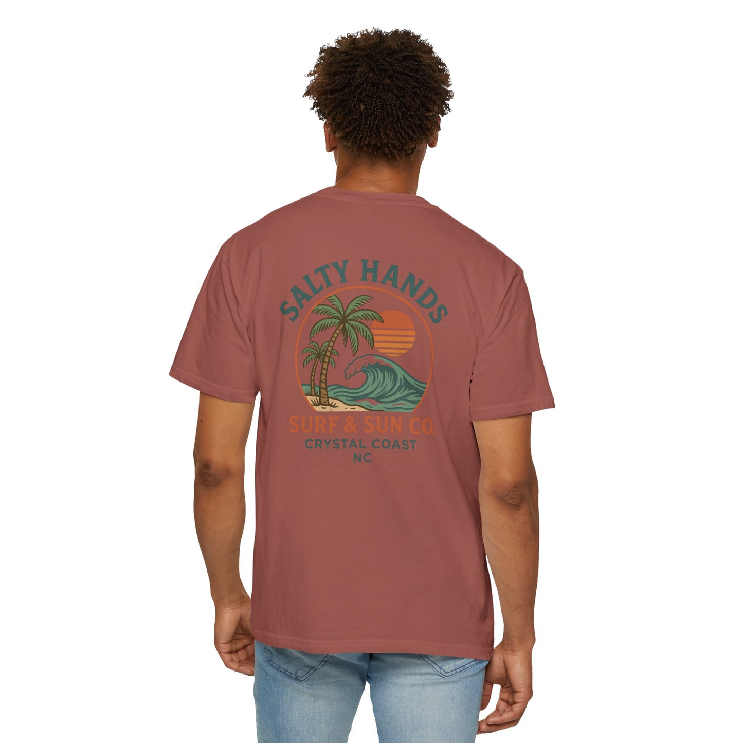 Salty Hands Surf & Sun T-Shirt — Crystal Coast Graphic Tee