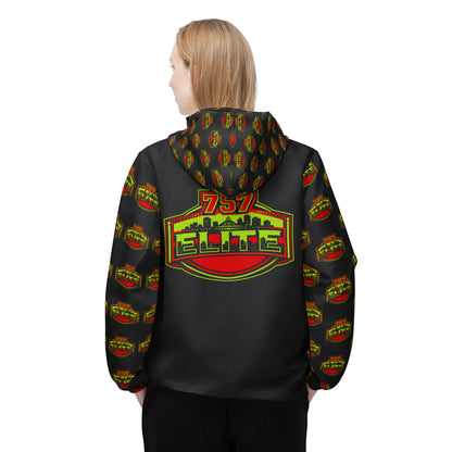 Elite Logo Windbreaker Jacket — All-Over Print Lightweight Hooded Jacket