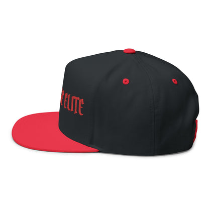Embroidered Flat Bill Cap — "Red Horse Elite" Gothic Logo