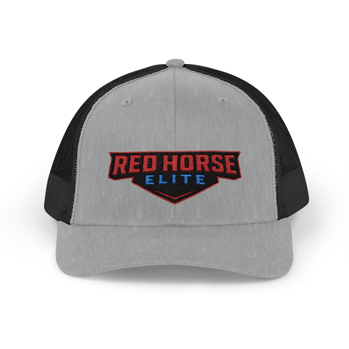 Red Horse Elite Trucker Cap — Embroidered Snapback Hat