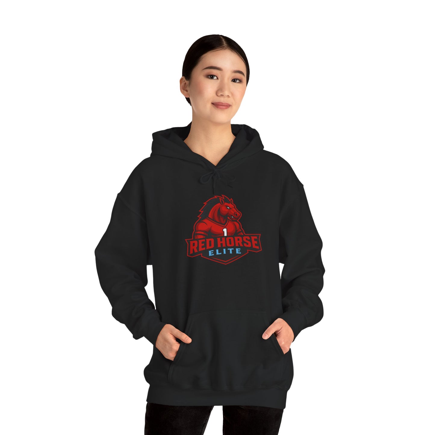 Red Horse Elite Logo Hoodie – Athletic Team Pullover