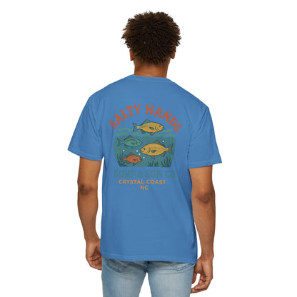Salty Hands Surf & Sun T-Shirt — Crystal Coast Fishing Graphic Tee