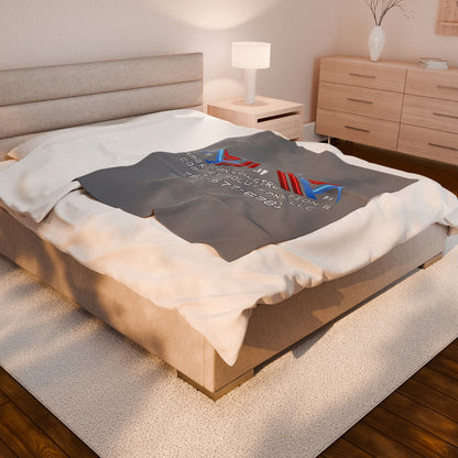 Velveteen Plush Blanket — American Construction & Comfort Solutions Logo (757-577-6381)